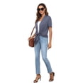 thumbnail image 5 of Uvplove Women's Casual Cardigan Short Sleeve Tieable Cardigan Purple_Grey-L, 5 of 16