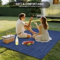 thumbnail image 5 of Fsddascl Vintage Navy Blue Outdoor Rug for Patio/Deck, Non-Slip Large Area Rug 6 x 9 Ft, Farmhouse Retro Dark Solid Color Linen Texture Indoor Outdoor Rugs Washable Area Rugs, Camping Rug Carpet, 5 of 9
