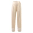 thumbnail image 5 of ANINEO Women Lightweight Satin Pants For All Seasons Soft Comfortable Sleepwear And Casual Wear With Elastic Waist Holiday Ladies Solid Color Summer Trousers, 5 of 8
