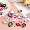 thumbnail image 4 of Uxcell Teardrop Rhinestones Glass Pointed Back Rhinestone Beads Gems for Jewelry Making Costume Crystal Embellishments Crafts Colorful, 4 of 5