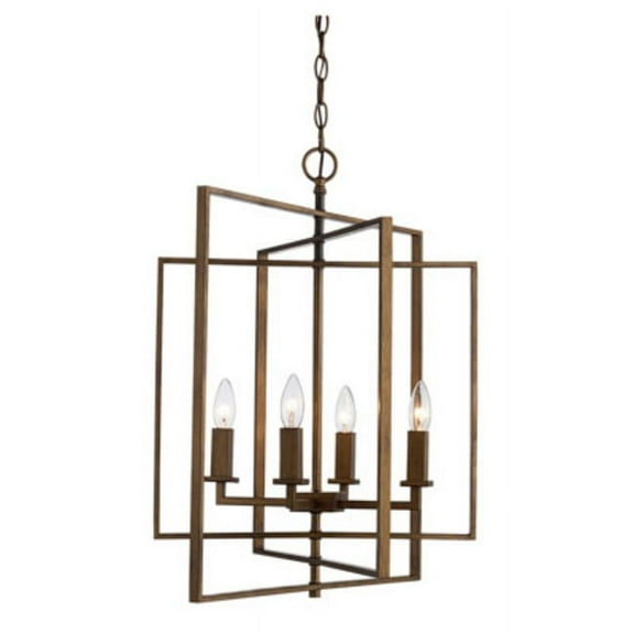 Trans Globe Lighting 10595 AG El Capitan 4 Light 20" Wide Taper Candle Chandelier - Gold