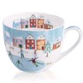 thumbnail image 1 of Taza de porcelana china MFOfice Christmas Skating de 20 oz, 1 of 7