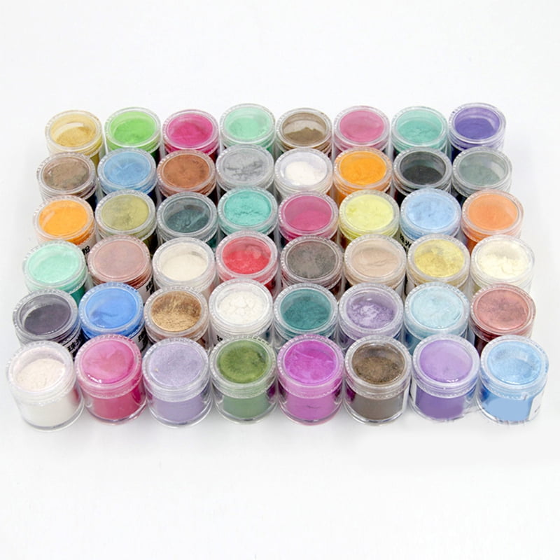 48 Colors Cosmetic Grade Pearlescent Natural Mica Mineral Powder Epoxy Resin Dye Pearl Pigment DIY Jewelry Crafts Making Accessories