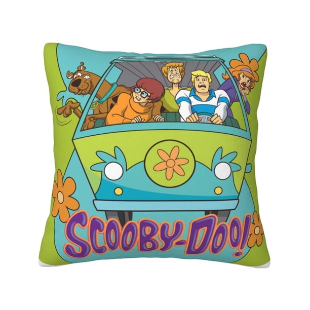 Fundas de almohada de terciopelo de Scooby-Doo, fundas de almohada decorativas suaves y acogedoras con cremallera oculta para dormitorio, sofá, sillón, funda de almohada de terciopelo