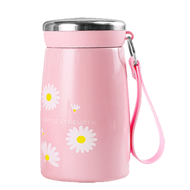 Taza de agua termo de Margarita pequeña, taza portátil para estudiantes masculinos y femeninos