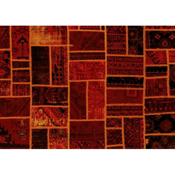 Ahgly Company Machine Washable Indoor Rectangle Abstract Yellow Modern Area Rugs, 2' x 3'