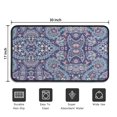 thumbnail image 5 of Blue Ethnic Paisley and Floral Pattern Door Rugs,Washable Non Slip Door Mats Indoor,Decorative Door Mats,Entry Mat Indoor for Entrance,Bedroom,Kitchen,Bathroom,30"x17", 5 of 6