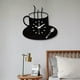 thumbnail image 5 of Reloj de pared de reloj de pared de aspecto de café creativo para el hogar (negro), 5 of 5