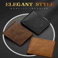 thumbnail image 7 of Wallet for Men, PU Leather Bifold Wallet With 4 Card Slots, 1 zipper pocket & 2 Receipt Slots , Black, 7 of 7