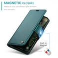 thumbnail image 4 of Case for iPhone 16 Plus Wallet Case, Retro PU Leather Flip Case with Magnetic Closure, [RFID Blocking] Card Holder and Kickstand for Men Women, TPU Shockproof Full Protective Case, Green, 4 of 11