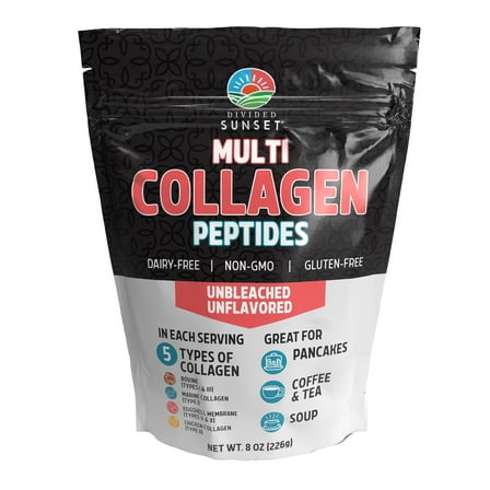 Divided Sunset Multi Collagen Peptides Powder, Unflavored 8 oz