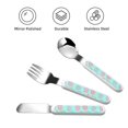 thumbnail image 3 of Fotbe Colorful Sweet Donuts for Stainless Steel Kids Silverware Set - Child and Toddler Safe Flatware - Children's Knife, Fork And Spoon Set - Metal Kids Cutlery Set, 3 of 8