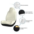 thumbnail image 3 of Goofa White And Gold Geometry Printed Car Seat Covers, Automotive Seat Covers for Cars Trucks and SUVs, Quick Setup Universal Fit Elastic Seat Covers-2 PCS, 3 of 6