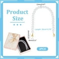thumbnail image 3 of 2Pcs ABS Plastic Imitation Pearl Round Beaded Purse Straps with Alloy Lobster Claw Clasps Seashell Color 35x1.2cm, 3 of 6