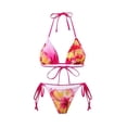 thumbnail image 2 of Xucatan Women's Printed Two Piece Swimsuit Set with Crop Top and High Waisted Skirt, Trendy Bikini with Removable Pads for Beach Pool Vacation Gift, 2 of 4