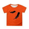 thumbnail image 1 of Girls Summer Tops Cute Printed Round Neck Tees Stretchy Breathable Comfortable For Outdoor Activities Age 3-13, 1 of 4