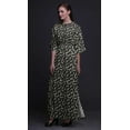 thumbnail image 3 of Bimba Rayon Roses & Ranunculus Floral Womens Printed Side Slit SummerÂ&nbsp;DressÂ&nbsp;Long Maxi Gown-XSmall, 3 of 6