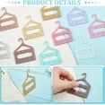 thumbnail image 5 of 1 Set 10 Colors Jewelry Hanger 20pcs Earring Hanger 2 Layer Clothes Hanger Shape Earring Holder Heart Necklace Mini Hanger Rack Dangle Earring Hanging Organizer for Retail Show Personal, 5 of 6
