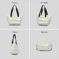 thumbnail image 3 of Kukuzhu Puffer Tote Bag, Large Soft Trendy Puffy Bags for Women Light Cotton Padded Quilted Tote Bag Crossbody Bag, 3 of 6