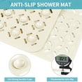 thumbnail image 3 of OTHWAY Square Shower Mat,27"x27" Extra Large Bath Mat,TPE Non-Slip Shower Floor Mat with Suction Cups & Drain Holes,Quick-Drying Shower Mat for Bathroom Decor (Beige), 3 of 8