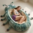 thumbnail image 4 of HTQWLP Hugging Caterpillar Sleeping Bags, 2026 New Catapillar Sleeping Bag, Pull Cord Cocoon Sleeping Bags, Full Body Plush Lounger, Indoor Nap Pod, Cozy Reading Nest, Animal Sleeping Bags for Adults, 4 of 6