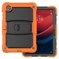 thumbnail image 3 of for Lenovo Tab M10 (3rd Gen) 10.1 TB-328F Case with PET Screen Protector + Pencil Holder + Stand + Shoulder Strap | Heavy Duty Protection 3 Layer Silicone PC Case | Orange+Black, 3 of 8