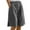 Dark Gray B, variant on Taqqpue Women's Linen Shorts Elastic Waist Casual Comfy Summer Shorts Pull on Beach Shorts Wide Leg Drawstring Plus Size Shorts with Pockets