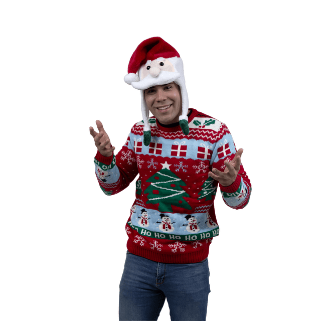 Sueter Ugly Árbol de Navidad Adulto REV Sueter cuello redondo tejido