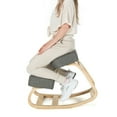 thumbnail image 1 of Gymax Ergonomic Kneeling Chair Rocking Stool Upright Posture Office Furniture Grey, 1 of 10