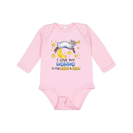 

Inktastic I Love My Nonno to the Moon and Back Cute Sheep Boys or Girls Long Sleeve Baby Bodysuit