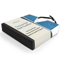 Proheal Gel Coccyx Wheelchair Seat Cushion - 16" x 16" x 3" - Coccyx Cut Out Gel Infused High Density and Resilient Foam for Tailbone Pressure and Pain Relief