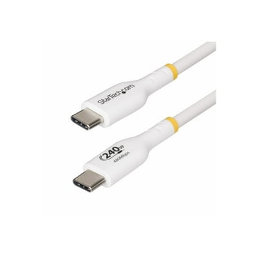 StarTech.com 3m White USB-C Charging Cable, USB-IF Certified USB C Cable, 240W PD EPR, USB 2.0 Type-C Laptop Charger Cord, TPE Jacket, M/M