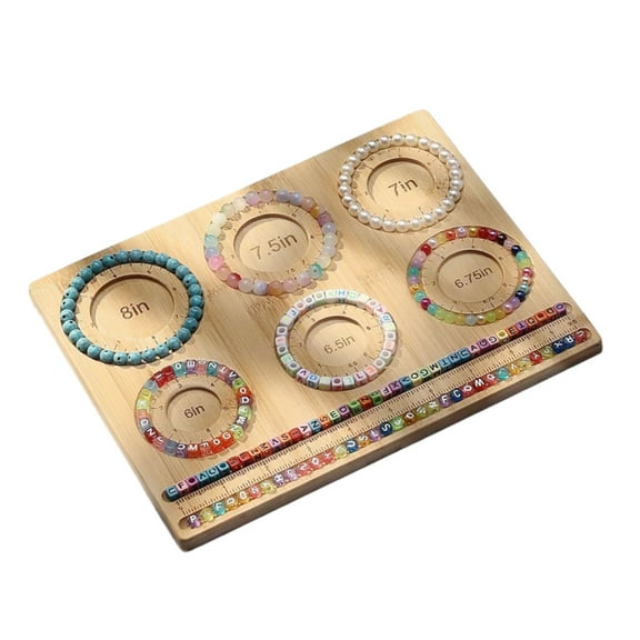 Artistic Wood Bead Organizers Board Fashionable Bead Stand Practical Bead Tray for Crafting Bracelets and Necklaces