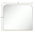 EGHOME Contemporary 30x34'' Gold Arched Mirror Arch Large Metal Framed Mirror