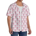 thumbnail image 2 of Kdxio Men's Hawaiian Shirt for Men Short Sleeve Shirt Flamingo On Checkered Summer Casual Holiday Beach Button Down T-Shirts, 2 of 5