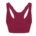 thumbnail image 4 of Sports Bras for Women High Support Racerback Seamless Sports Bra Adjustable Straps Yoga Bra Padded Workout Bra 06# Wine 38, 4 of 5