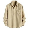 thumbnail image 1 of Ceisia Men Casual Color Block Half Zipper Lapel Pullover Long Sleeve Gift Fashion Daily Outdoor Athletic Casualwear Top, 1 of 7