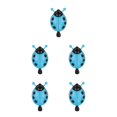 thumbnail image 1 of Soidarity Campana de bicicleta de plástico de dibujos animados bicicleta anillo alarmante forma de insecto manillar campana pequeña, azul Azul 5Conjunto, 1 of 6