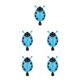 thumbnail image 1 of Soidarity Campana de bicicleta de plástico de dibujos animados bicicleta anillo alarmante forma de insecto manillar campana pequeña, azul Azul 5Conjunto, 1 of 6