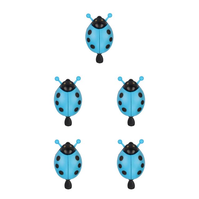 Soidarity Campana de bicicleta de plástico de dibujos animados bicicleta anillo alarmante forma de insecto manillar campana pequeña, azul Azul 5Conjunto