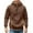 Brown, variant on Boys Fleece Hooded Jackets Thick Warm Half Zip up Hoodi𝐞s Coats with Pockets Youth Kids Long Sleeve Pockets Outwear