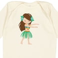 thumbnail image 4 of Inktastic Brown Haired Hula Girl Girls Long Sleeve Baby Bodysuit, 4 of 5