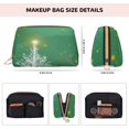 thumbnail image 5 of Gaeub Christmas Green Printed Travel Cosmetic Bag,Makeup Bag, Large Capacity Toiletry Bag for Women, Portable Pouch Make Up Organizer with Zipper and Divider, 5 of 8