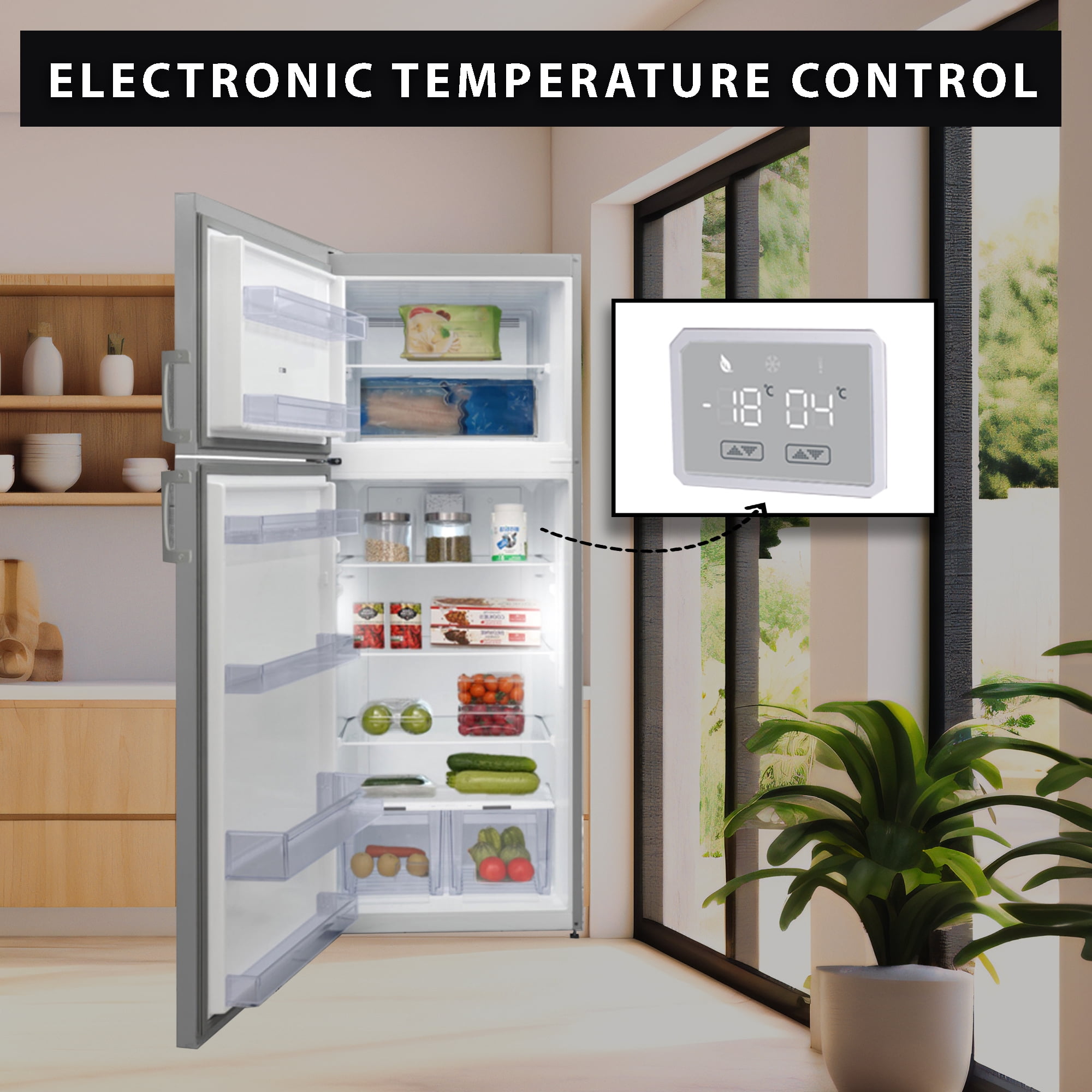 Equator 14.3 cf Stainless Refrigerator-Freezer Top Mount Frost Free E-Star Europe