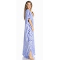thumbnail image 3 of Sakkas 2019 - Pilar Petit Women's Casual Long Short Sleeve Beach Maxi Caftan Kaftan Dress - 3-DustyBlue - OS, 3 of 5