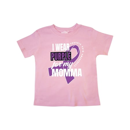 

Inktastic Chronic Pain I Wear Purple For My Momma Gift Toddler Boy or Toddler Girl T-Shirt