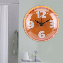 LYUMO Wall Clock Waterproof Suction Wall Window Mirror Bathroom Living Room Bedroom Clock