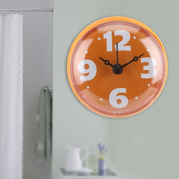 LYUMO Wall Clock Waterproof Suction Wall Window Mirror Bathroom Living