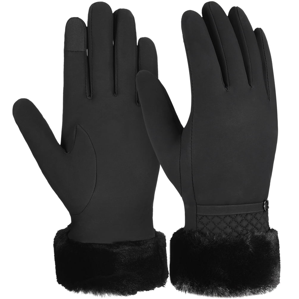 Touch Screen Winter Warm Thick Soft Insulation Fleece Gloves for Women Ladies