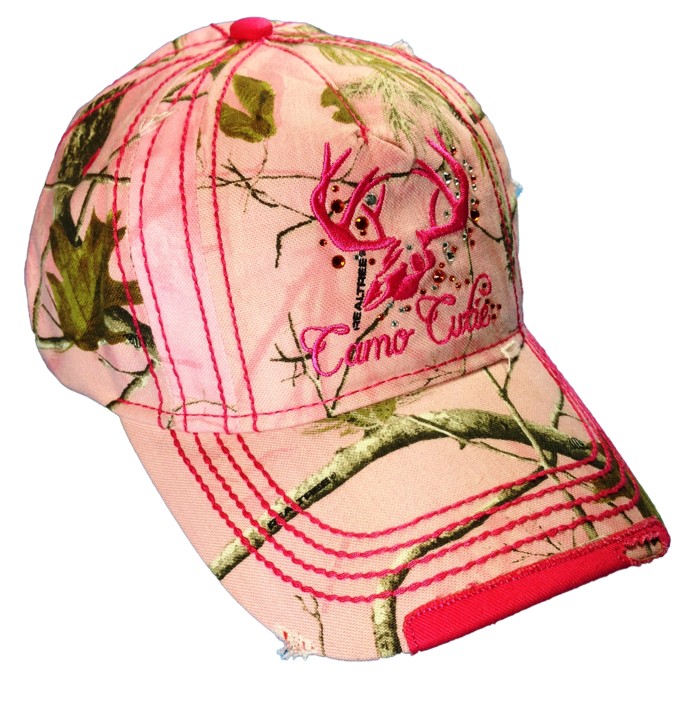Camo Cutie Cap Womens Realtree Pink Camo Cap with Hot Pink Trim and